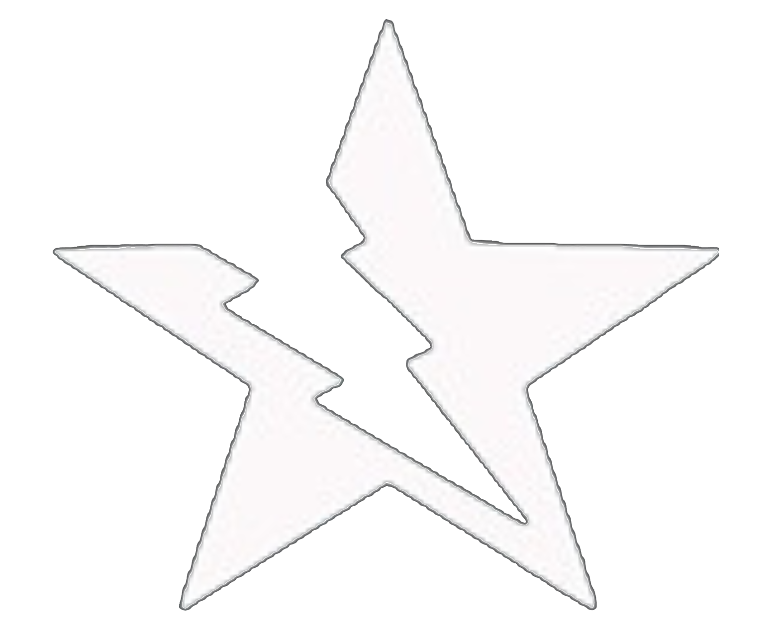 star with lightning logo trans white